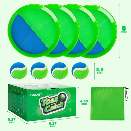 Miniatura 6 de Juego de pelotas para lanzar y atrapar mejorado, juegos familiares para niños, juguetes para rellenar calcetines, resistente al agua, ideal para Azul