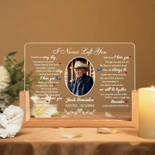 Miniatura 15 de Placa de luz conmemorativa personalizada con foto, regalo de condolencias personalizado por la pérdida de mamá, papá o ser querido, recuerdo