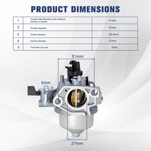 Miniatura 6 de Powtol Carburador GX390 13HP para motores Honda GX 390 Lavadora a presión Reemplazar 16100-ZF6-V01 16100-Z5T-901 con filtro de aire 17210-ZE3-505