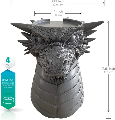 Miniatura 3 de Dekodots Soporte de mesa para altavoz inteligente (dragón), soporte decorativo para Amazon Echo Dot o Google Home Mini, diseño portátil, sin