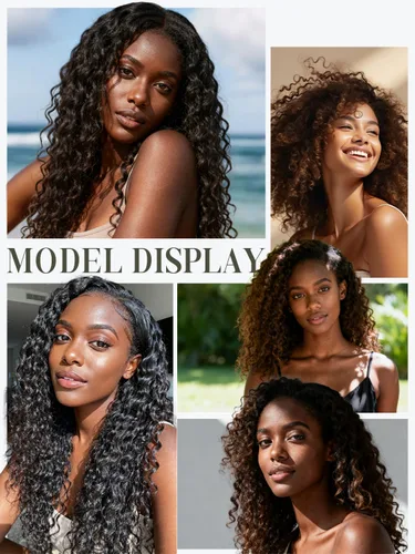 Miniatura 8 de Loxxy Jerry - Extensiones de cabello humano rizado de color negro natural con clip, cabello humano Remy real, 4.23 onzas, 3B 3C, doble trama, cabeza