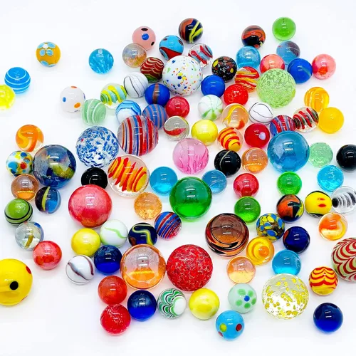 Miniatura 6 de 20 Canicas Vintage a granel para niños de 4-8-12 años, aficionado para juego de pista de canicas, juguete de canicas pequeño (16mm) (20 piezas)