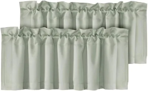 Miniatura 41 de H.VERSAILTEX - Cenefa térmica para ventana con dobladillo para barra, para oscurecer las habitaciones; ideales para la cocina, 52” x 18” Gris paloma