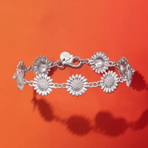 Miniatura 3 de Ross-Simons Italian Sterling Silver Sunflower Bracelet