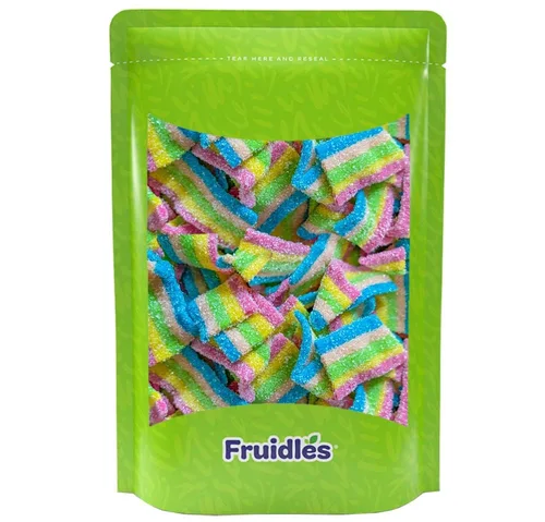 Miniatura 4 de Fruidles Sour Rainbow Belts Bites, caramelos de gomitas multicolores, sin gluten, sin grasa (4.4 libras)