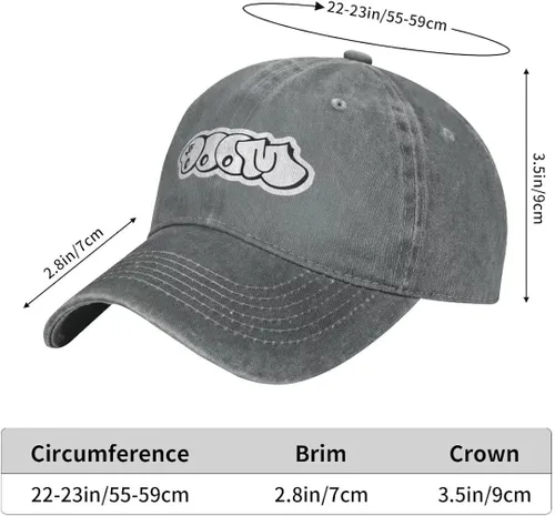 Miniatura 4 de MF Doom Sombreros de algodón Snapback Classic Denim Cap para hombres y mujeres