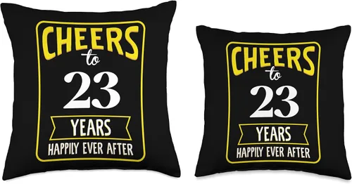 Miniatura 3 de Cheers to 23 years happily ever after Throw Pillow