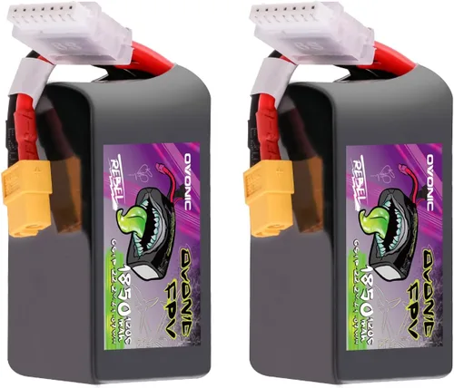 OVONIC 6S 1850mAh Lipo Batería 22.2V 120C Batería con enchufe XT60 para RC Car Truck RC Vehículos RC Barco, Dron, Avión RC Quadcopter Helicóptero