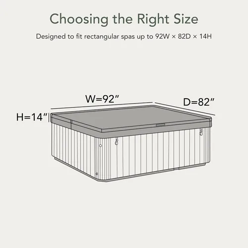 Miniatura 2 de Covermates Ultima - Funda rectangular para bañera de hidromasaje, protector de spa resistente para todo tipo de clima, resistente a desgarros