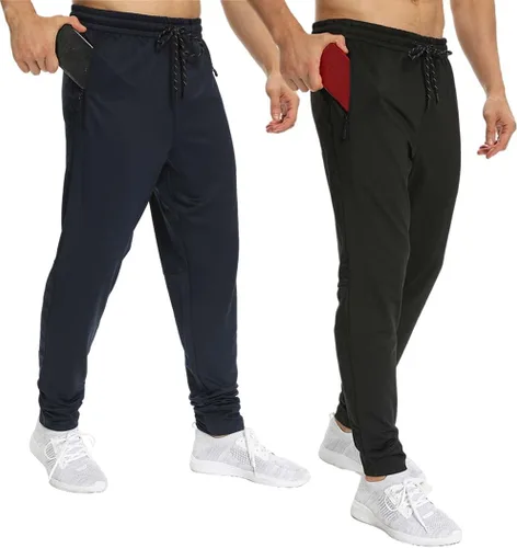 Paquete de 12 pantalones deportivos para hombre, pantalones deportivos de entrenamiento para hombre, pantalones deportivos con bolsillos con