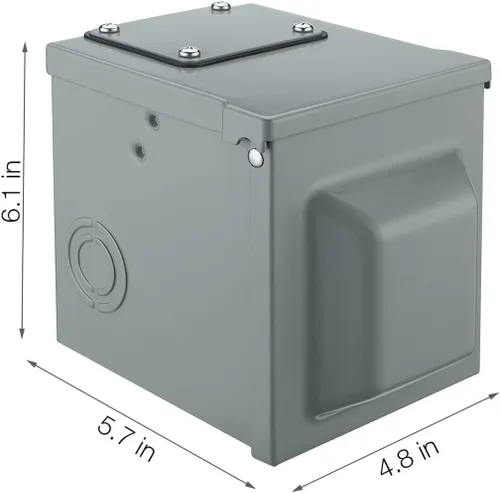 Miniatura 2 de Miady Caja de toma de corriente de 50 amperios 6-50R de 250 voltios, cerrada con cerradura y resistente a la intemperie, panel de receptáculo