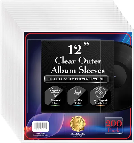 Miniatura 6 de GOLD SEAL Fundas exteriores para discos de vinilo para discos de 12 pulgadas, 3 mil de grosor, protectores de cubierta de discos pesados de alta