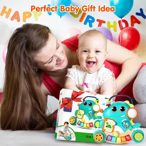 Miniatura 6 de WITALENT Juguetes para bebés de 6 a 12 meses, piano de dinosaurio, música, juguetes iluminados para niños de 1 año, juguetes infantiles para 7, 8