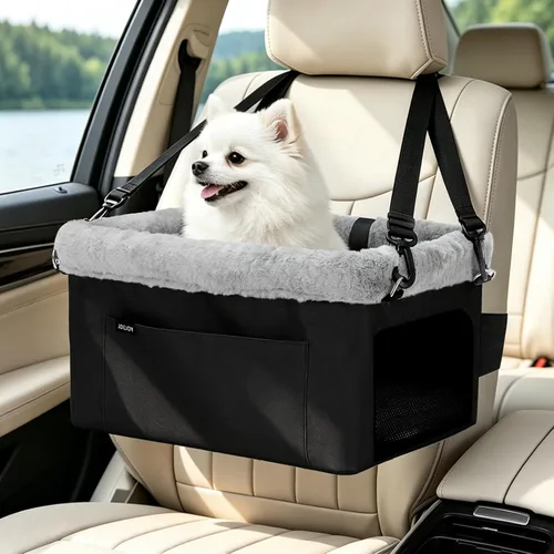 JOEJOY Asiento elevador de lujo para perros con marco de metal resistente y correa de seguridad para mascotas pequeñas de hasta 20 libras, asiento