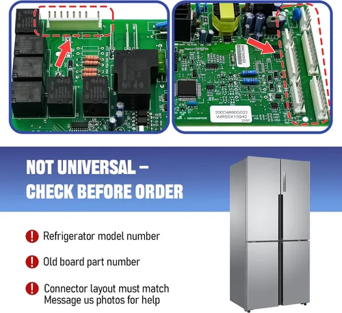 Miniatura 3 de WR55X10942C WR55X10942 Placa de control de repuesto para refrigerador GE Reemplace WR55X10942P WR55X11130 WR55X10552 WR55X10656 WR55X10996