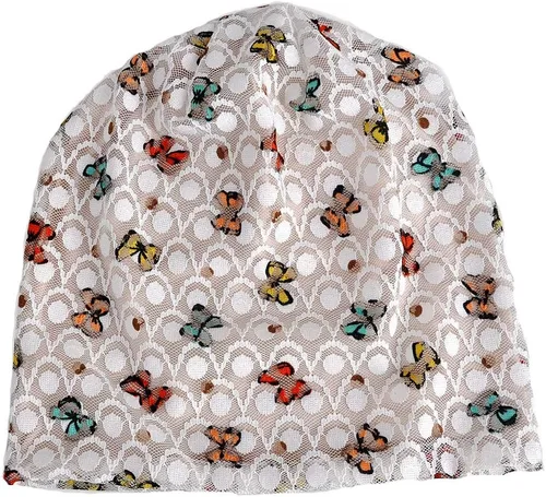 Miniatura 3 de MaxNova - Gorro de encaje de algodón tipo turbante ideal para dormir y para pacientes recibiendo quimioterapia