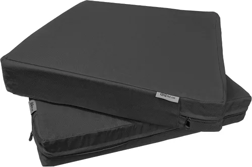 Miniatura 10 de Paquete de 2 cojines de plataforma de espuma viscoelástica para exteriores de 23 x 23 x 5 pulgadas con funda interna impermeable para muebles