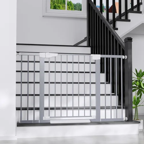 Miniatura 35 de Cumbor Puerta de bebé extra alta de 36 pulgadas para escaleras, puerta para perros de 29.7-40.6 pulgadas de ancho para puertas, puertas de mascotas
