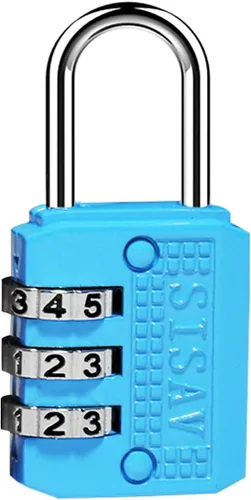 Miniatura 7 de Cerradura de combinación de 3 dígitos Mini cerradura de combinación Cerradura de equipaje Cerradura de casillero de gimnasio Diales de fácil lectura