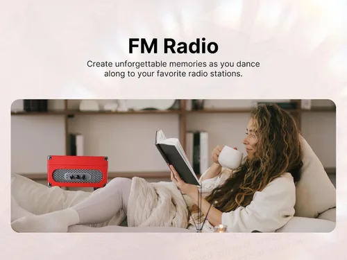 Miniatura 5 de Victor VWRP-3200 Andover - Tocadiscos 5 en 1 con reproductor de discos de 3 velocidades, radio FM, Bluetooth, altavoces integrados y patas de altura