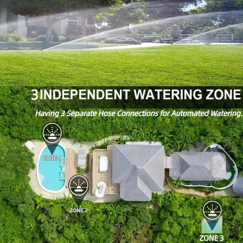 Miniatura 8 de Temporizador de agua para manguera de jardín al aire libre, temporizador de rociador para grifo de jardín con modo de retardo