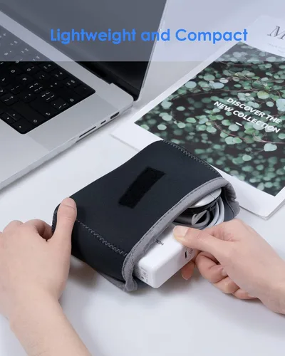 Miniatura 6 de LENTION Funda de almacenamiento mediana Tech para accesorios, laptop, MacBook, adaptador de corriente, mouse inalámbrico, cargadores de iPhone, Gris