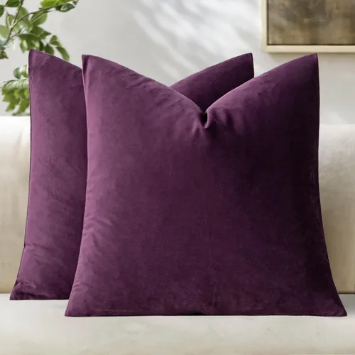 Miniatura 81 de MIULEE Fundas de almohada de terciopelo de 22 x 22 pulgadas, paquete de 2 unidades, color negro, fundas de cojín cuadradas decorativas súper suaves