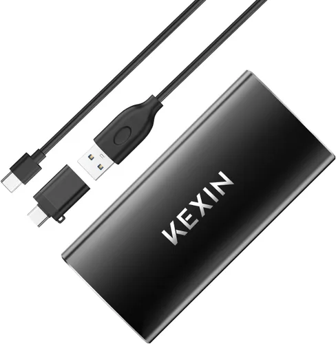 KEXIN Disco duro externo SSD 1TB Disco duro externo USB C SSD portátil, hasta 500 MB/s, USB 3.1 Unidad de estado sólido externa 1T para PC, Mac,