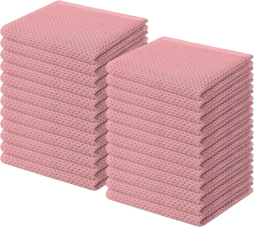 Miniatura 98 de Homaxy Paños de cocina de 100% algodón con tejido de gofre, ultra suaves, absorbentes, de secado rápido, 12 x 12 pulgadas, paquete de 6, amarillo