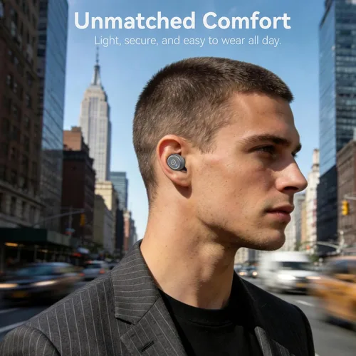 Miniatura 4 de TOZO Auriculares inalámbricos T10 Bluetooth 5.3, aplicación para personalizar ecualizador, diseño ergonómico, tiempo de reproducción de 55 horas