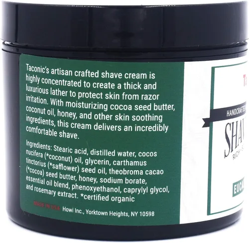 Miniatura 2 de Taconic Shave, Crema de afeitado totalmente natural – Crema de afeitar altamente concentrada para hombres y mujeres – 4 oz. Crema de afeitar