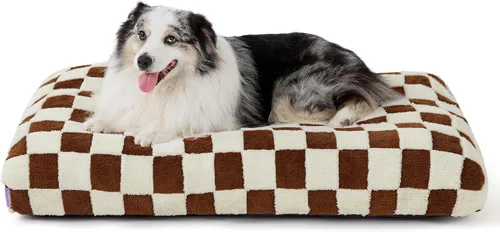Miniatura 20 de LE SURE - Cama pequeña para perro con espuma triturada gruesa, cama para interiores con funda afelpada extraíble y base antideslizante, verde