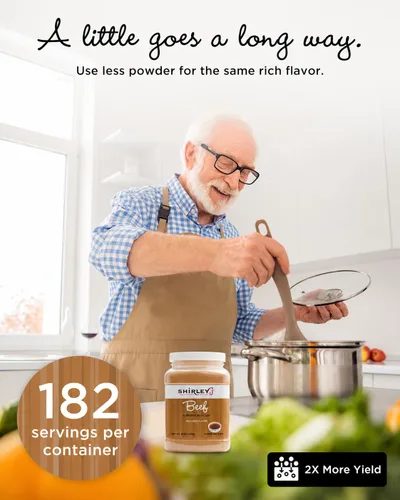 Miniatura 5 de Shirley J Polvo de caldo rico con sabor a carne, base de sopa multiusos y caldo bajo en sodio – Sustituye a más de 30 cajas de caldo, condimento
