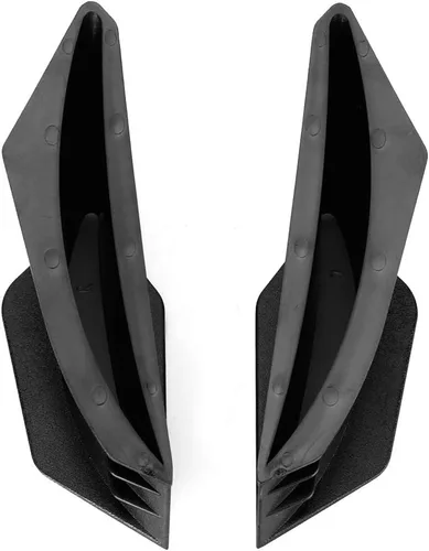 Aleta de motocicleta, aleta de motocicleta, aleta aerodinámica de carenado, 1 par, kit negro/rojo (opcional) apto para para (negro)
