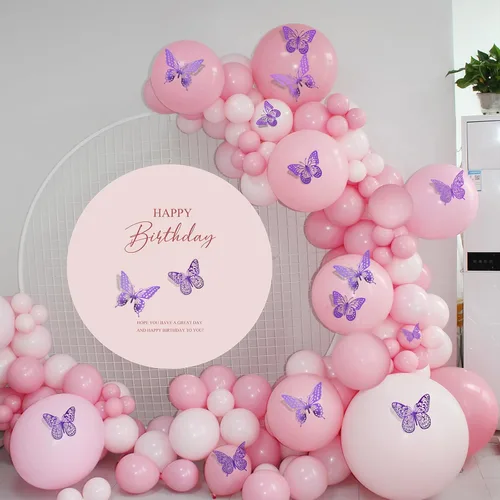 Miniatura 2 de SAOROPEB - Calcomanía de mariposa 3D para pared, 48 piezas, 4 estilos, 3 tamaños, extraíble, mariposa morada para decorar cumpleaños, fiestas
