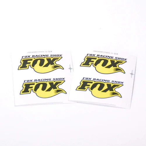 4 calcomanías de PVC Fox Shock Absorber Sticker para 1/7 Traxxas Unlimited Desert Racer UDR (Amarillo)