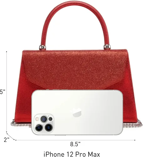 Miniatura 82 de Dasein Bolso de noche para mujer, embragues de fiesta, bolsos de boda, cóctel, baile de graduación, bolsos con purpurina esmerilada