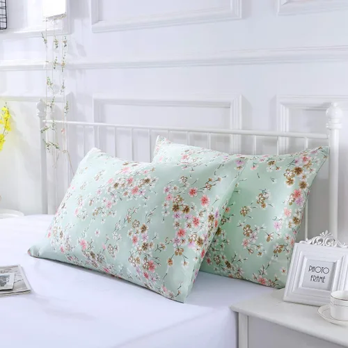 Miniatura 34 de SLPBABY - Funda para almohada de seda para el cuidado del cabello y la piel con estampado y cremallera oculta