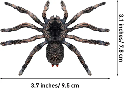 Miniatura 2 de Skylety 4 piezas realista araña gigante falsa modelo de acción de plástico animal tarántula, juguete educativo realista para niñas y niños