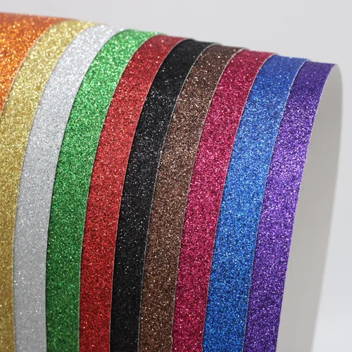Miniatura 5 de Papel de cartulina con purpurina, papeles con purpurina que no se desprende, papel para manualidades y proyectos de bricolaje, papel brillante