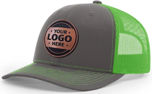 Miniatura 13 de Sombrero de parche de cuero de camionero personalizado grabado con láser