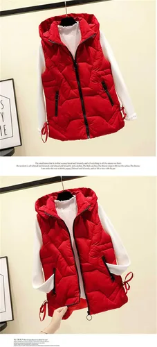 Miniatura 7 de Chaleco desmontable con cremallera para mujer, primavera, otoño, invierno, moda, casual, para mujer, bonito, cálido, para mujer, ropa exterior
