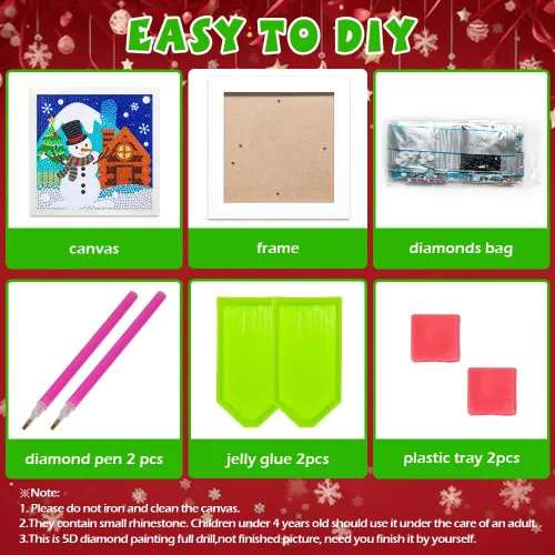 Miniatura 5 de Labeol Kit de arte de diamantes 5D para niños con marco de madera, arte y manualidades para niños de 6 a 8 años, 10 a 12 años, kit de pintura por