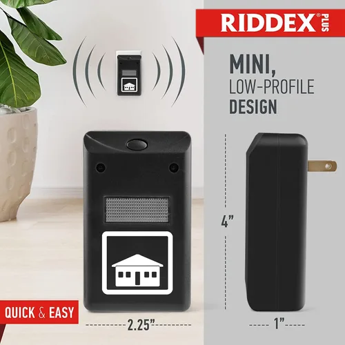 Miniatura 5 de RIDDEX Plus Repelente de Insectos - Enchufe, Disuasivo para Ratones - Control de Plagas para Defensa Contra Ratas, Ratones, Cucarachas, Bichos e