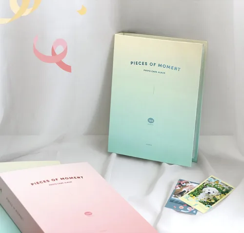 Miniatura 8 de Álbum de fotos estético simple y encantador coreano de tapa dura para tarjetas fotográficas kpop, polos, polaroides, tarjetas de visita, tarjetas