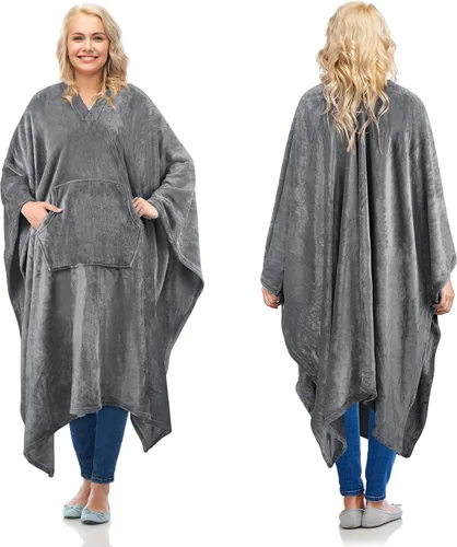 Miniatura 9 de Catalonia Wearable Blanket Poncho for Adult, Super Soft Comfort TV Throw Blanket Cape for Women and Men