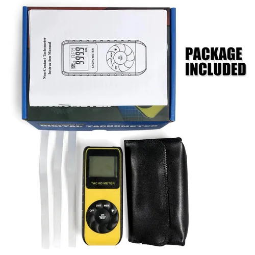 Miniatura 7 de Tacómetro fotográfico sin contacto 7.0-99,999 RPM, velocímetro láser automotriz AIOMEST, probador de tacómetro medidor de RPM para automóvil