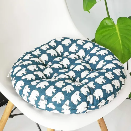 Miniatura 34 de vctops Cojín redondo suave bohemio para silla de jardín, patio, hogar, cocina, oficina, asiento, cojín de 16 pulgadas de diámetro Towel