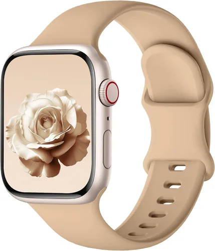 Miniatura 10 de Correa de silicona deportiva compatible con bandas de Apple Watch de 38mm 40mm 41mm 42mm 44mm 45mm 46mm 49mm para mujeres y hombres, correa