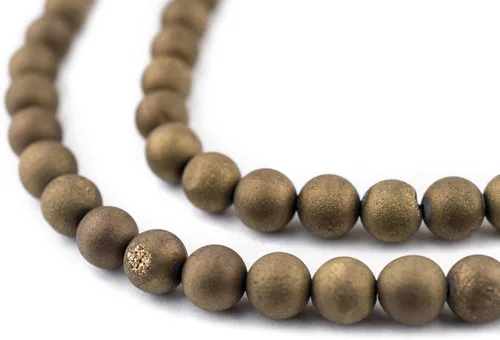 Miniatura 43 de The Bead Chest Cuentas de Jade Blanco Mate Redondas (8mm): Piedra Preciosa Orgánica Redonda Esférica de Energía con Poder de Sanación para Hacer